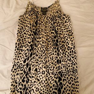 Scoop NYC leopard print strappy silk tank. Hardly worn!
